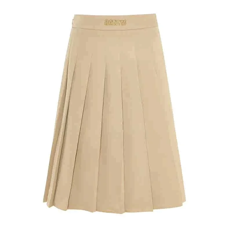 Hazzys Women's Summer Pleated Skirt Half Skirt High Waist Skirt Bundle Skirt Female Skirt Slim Summer Skirt Fashion High Quality