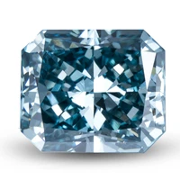 1 2carat cvd blue lab grown diamond loose radiant