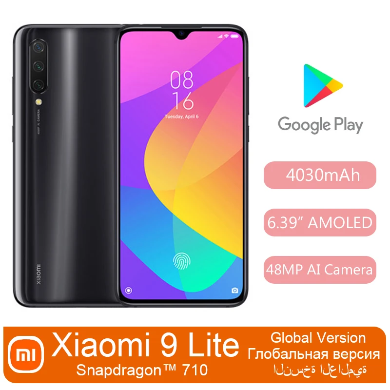 Smartphone Xiaomi Mi 9 Lite / Mi 9cc 6.39 inch 4030mAh Battary 6GB+128GB Snapdragon 710 Gloabl Version