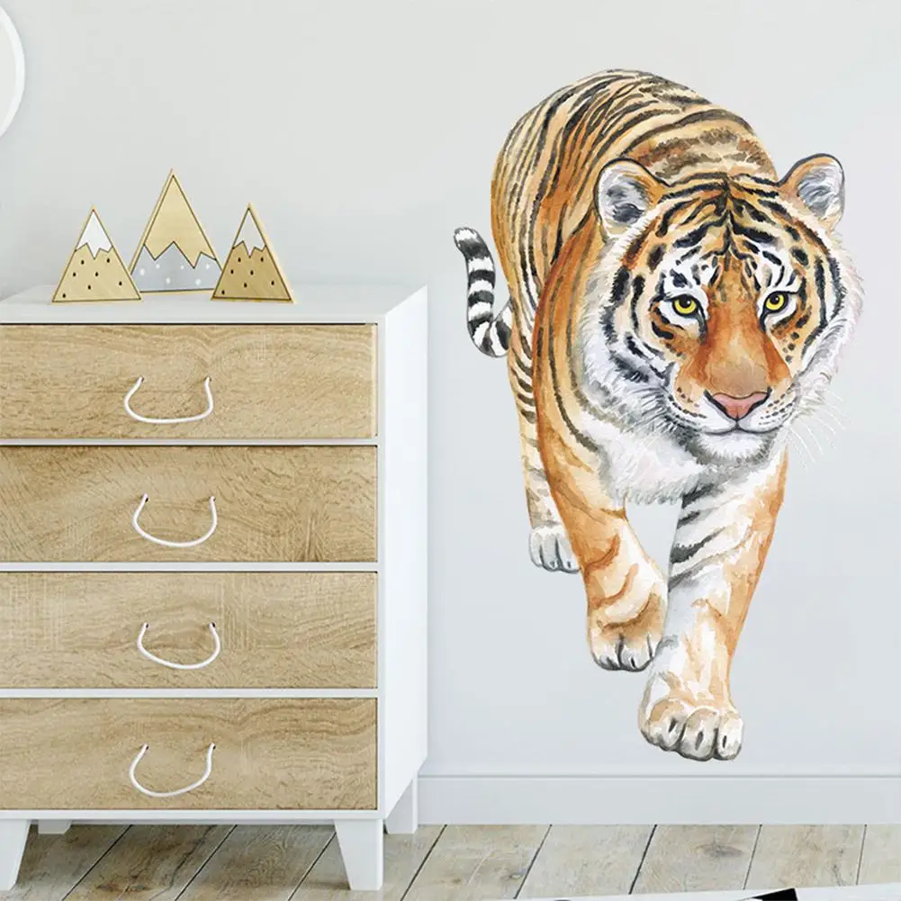 

Tiger Print Wall Sticker Bedroom Kindergarten Entrance Wall Background Decoration Wall Sticker