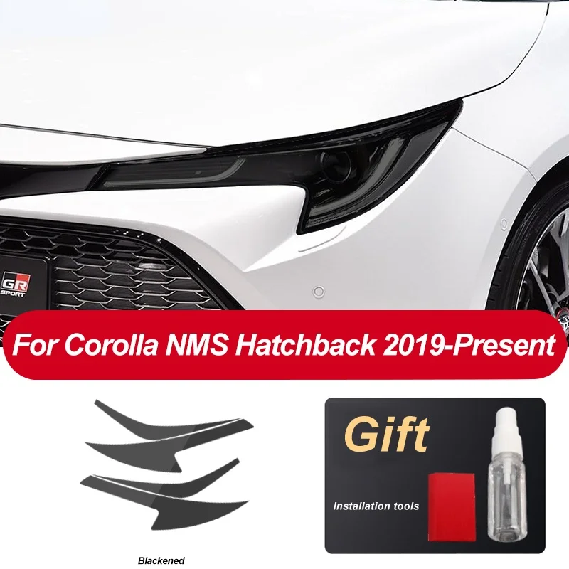 

Защитная пленка для автомобильных фар 2 шт. для Toyota Corolla E210 2019 2020 NMS 2014-2018, аксессуары, прозрачные черные наклейки из ТПУ