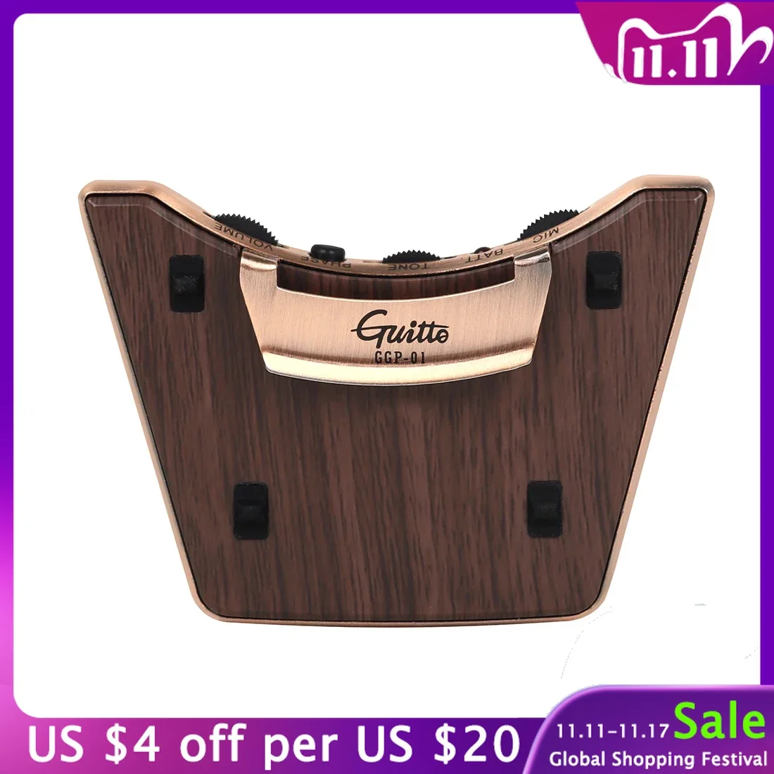 

GGP-01 Acoustic Guitar Portable Pickups Soundhole Pickup Guitar Pickup Guitar Soundhole Double Pickup for Classic Guitar