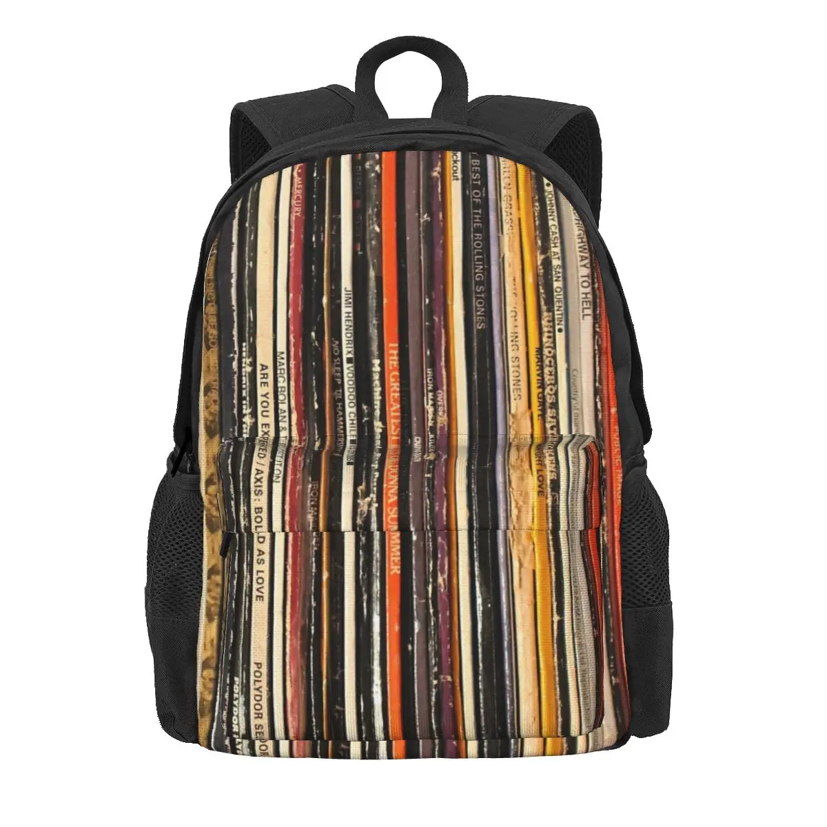 Vinyl Record Collection Backpacks Boys Girls Bookbag Students School Bags Cartoon Rucksack Laptop Rucksack Shoulder Bag