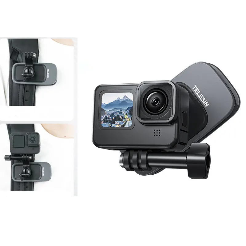 

Топ вращающийся на 360 градусов рюкзак плечевой зажим рюкзак ремень крепление для GoPro Hero 11 10 9 8 7 Insta360 X3 Action3 аксессуары для камеры