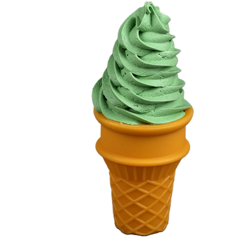 

Realistic Crispy Cone Model Props Simulation Sample Window Display Dessert Store Fake Ice Cream Food Colorful Plastic
