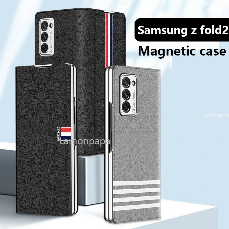 

Флип-чехол для Samsung Galaxy Z Fold2, Магнитный чехол для экрана, защита от падения, задняя крышка телефона, чехол-книжка для Samsung Z Fold 2