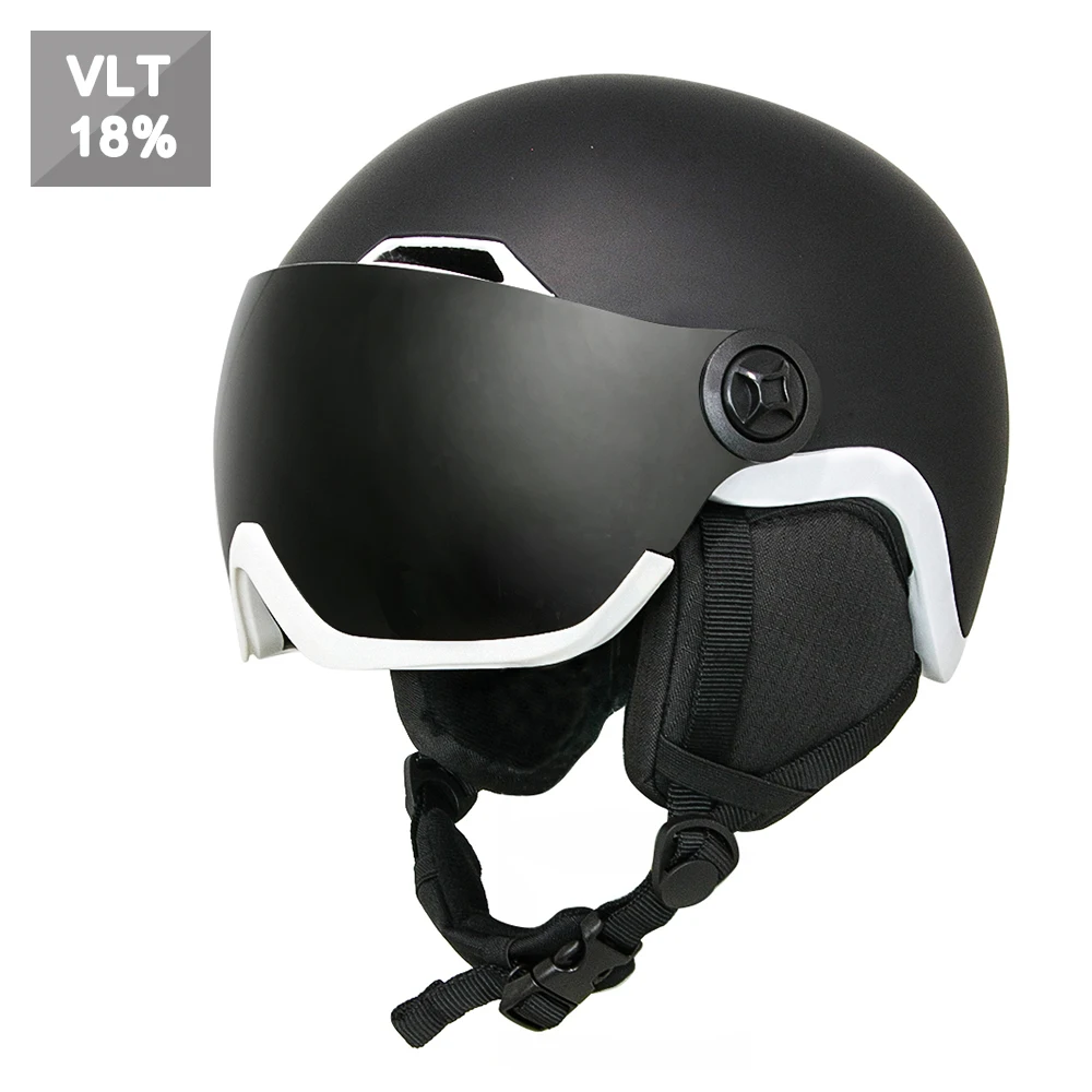 

Ski Snow Helmet with Integrated Goggles Shield 2 in 1 Snowboard Helmet and Detachable Mask,Extra-cost Night Vision Lens