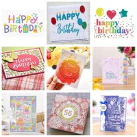 metal cutting dies for diy scrapbooking 2022 new arrivals happy birthday cake balloon stencil album crafts embossing paper cards