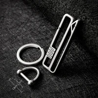 super lightweight titanium alloy simple men keychain wearable belt hanging waist car key chain key ring the best gift for men