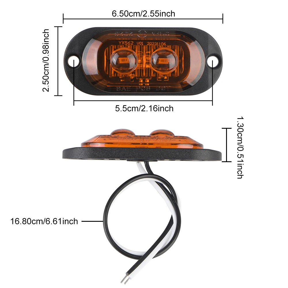 2 шт. автомобильные фонари с указателем поворота 12-24 В