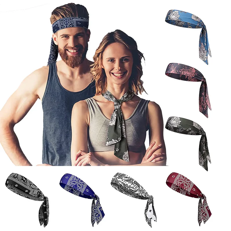 

Men Women Wide Sports Yoga Nonslip Headband Stretch Hairband Elastic Turban Running Headwrap Hair Band Accessories