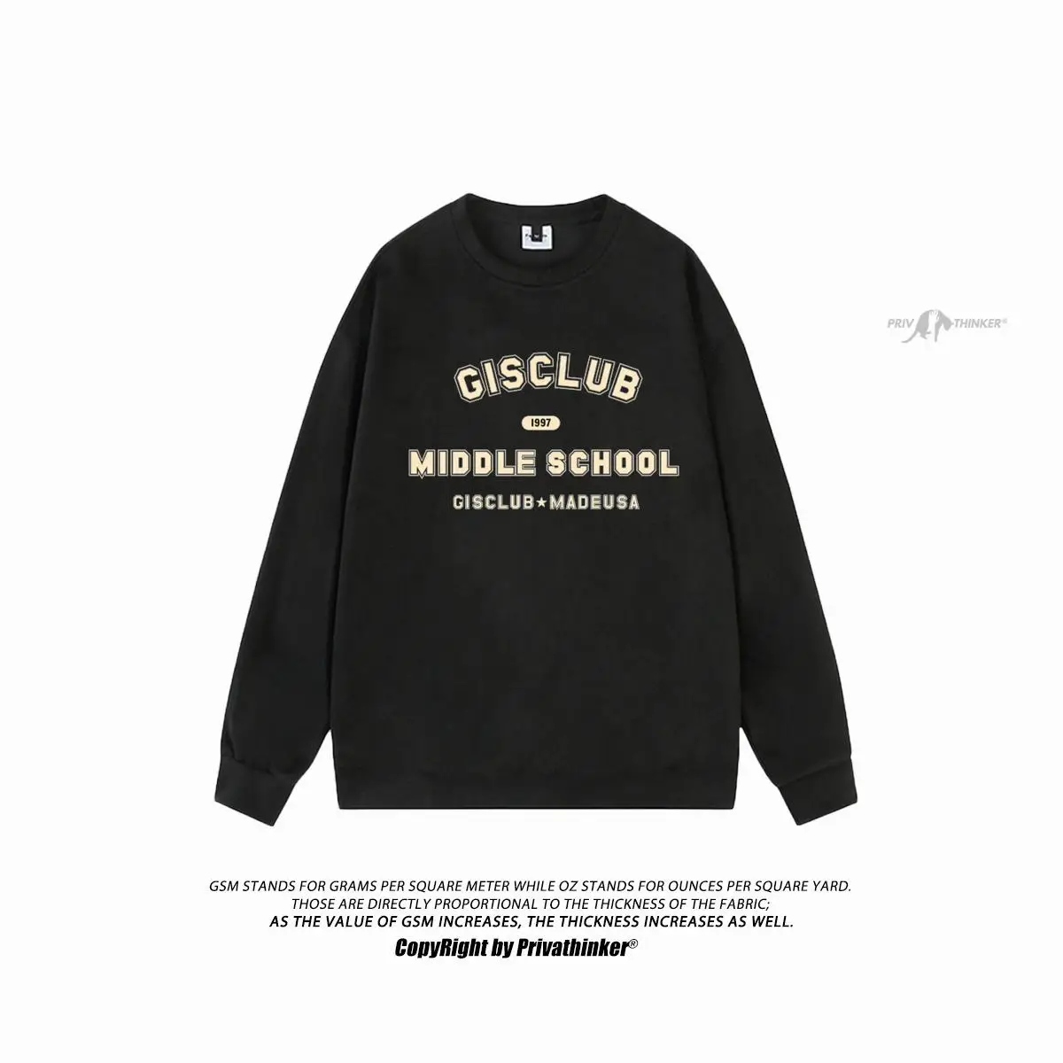 

Privathinker 1997 Letter Print Sweatshirt Men Loose Fit Suede Hoodie Casual O-Neck Tops Harajuku Oversize Pullovers