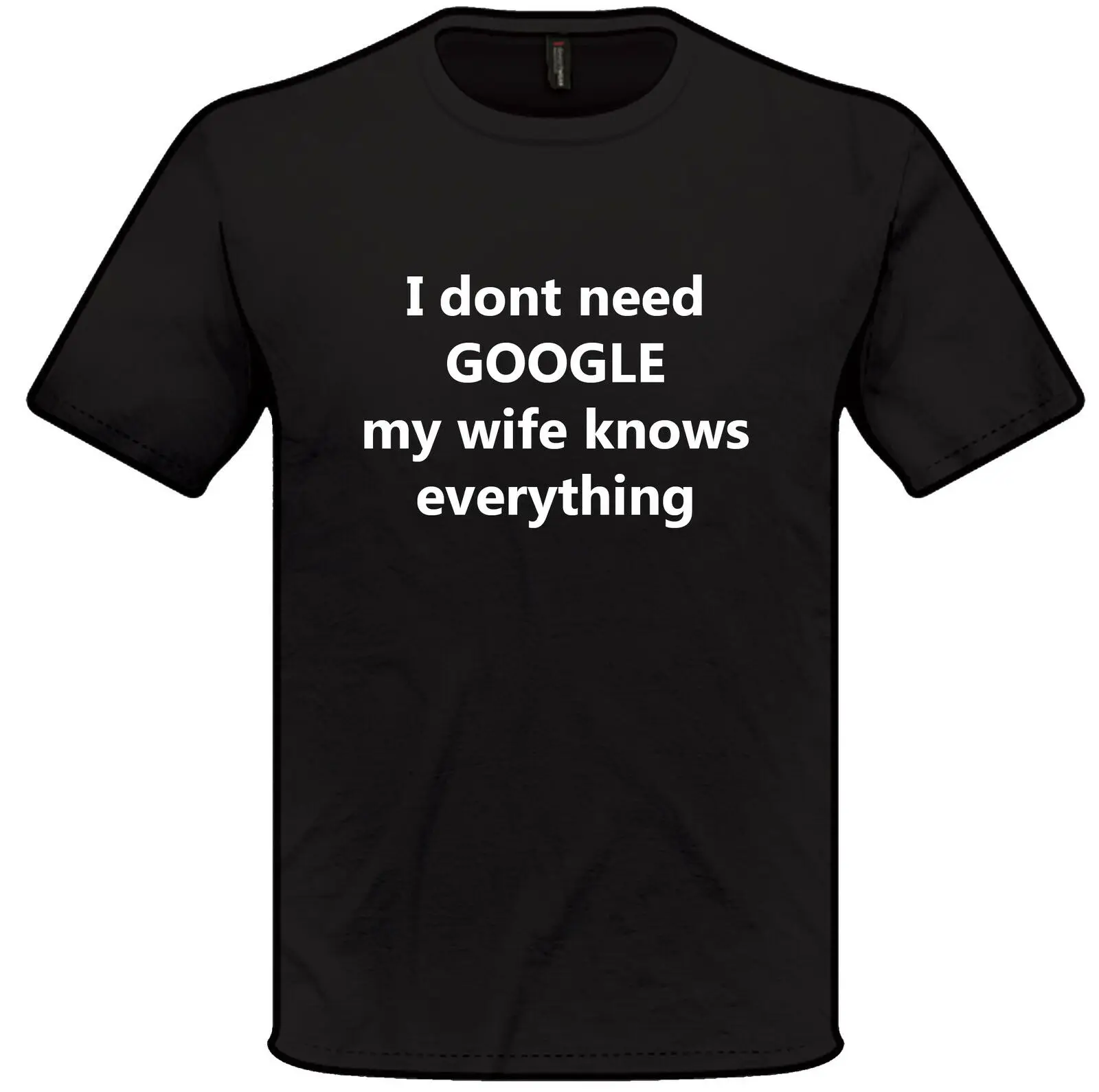 

Мне не нужна футболка google, моя жена знает все