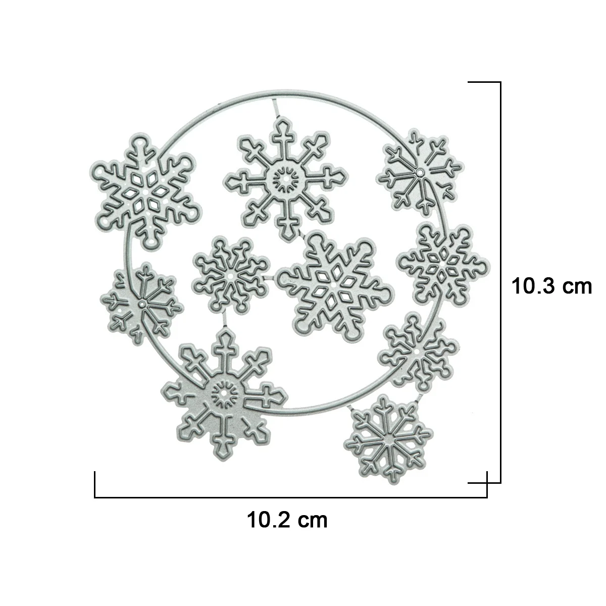 Обложка Скрапбукинг снег Снежинка венок узор металлические Вырубные штампы