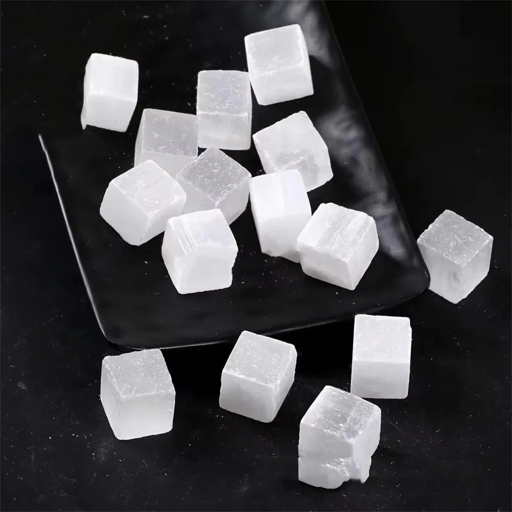 1/3 шт. натуральный белый селенит кубические кристаллы камни рейки исцеление