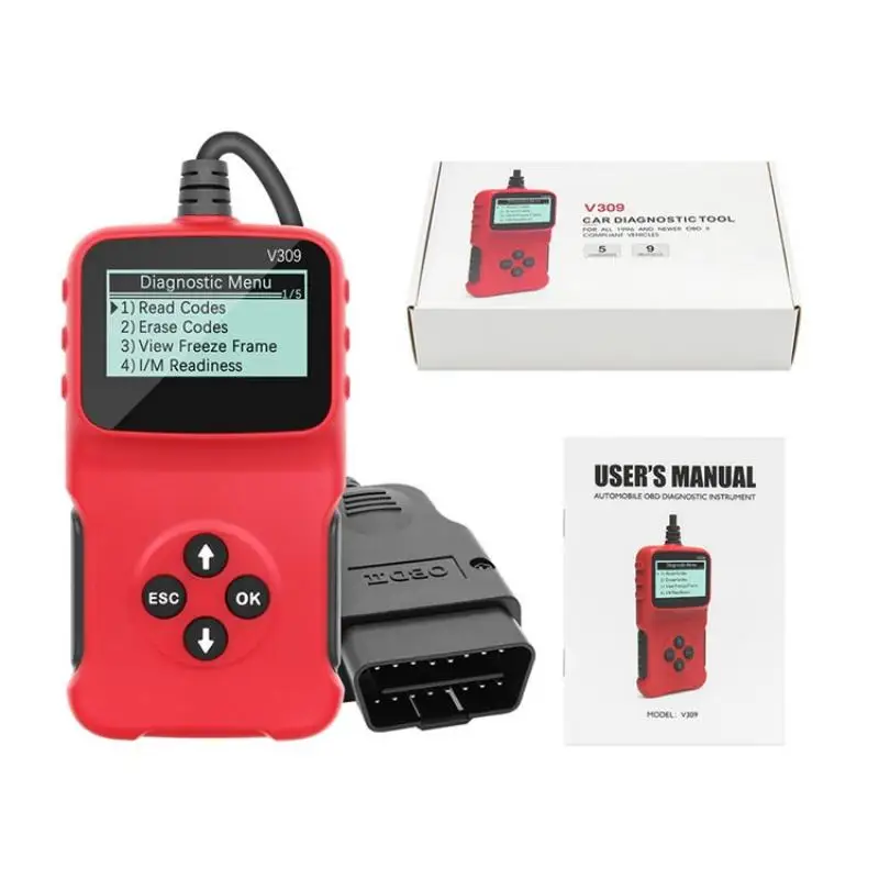 

Multi-Language V309 Code Reader Read/Clear Fault Code I/M DTC OBD2 OBDII / EOBD USB OBD 2 Car Diagnostic Scanner Auto Tool