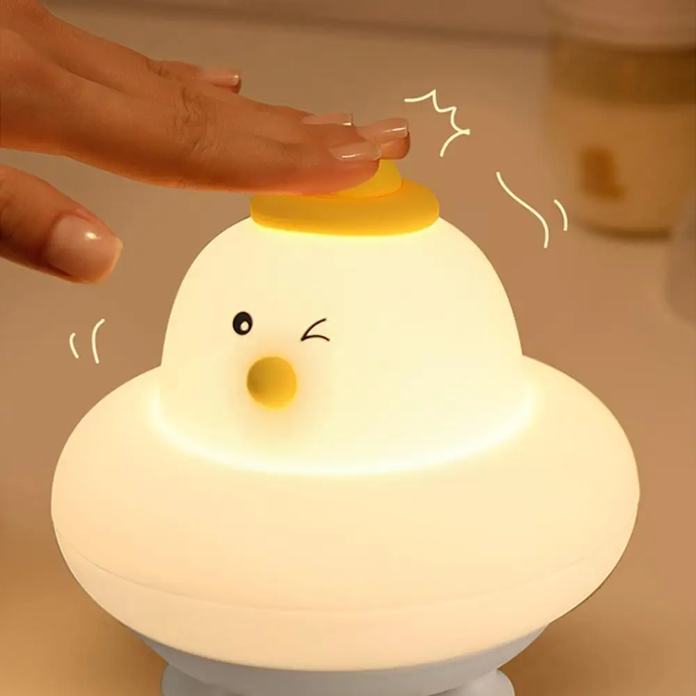 

Led Children Night Light For Kids Soft Silicone Usb Rechargeable Bedroom Decor Gift Animal Chick Night Lamp G0b0