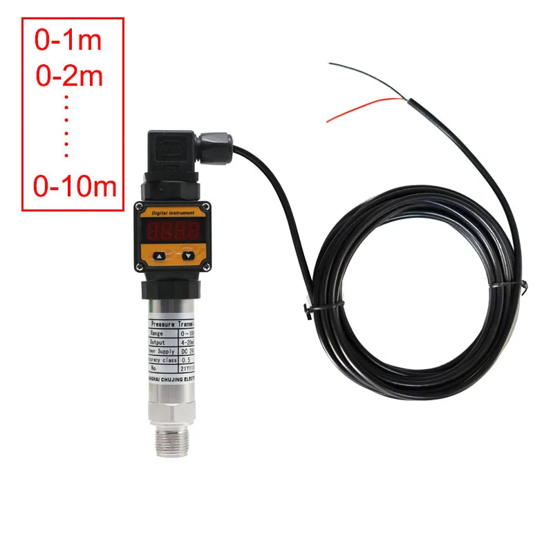 

0-10kpa 20kpa 30kpa 40kpa 60kpa 100kpa Давление передатчик 4-20mA DC Давление датчик с дисплеем индикатор метр