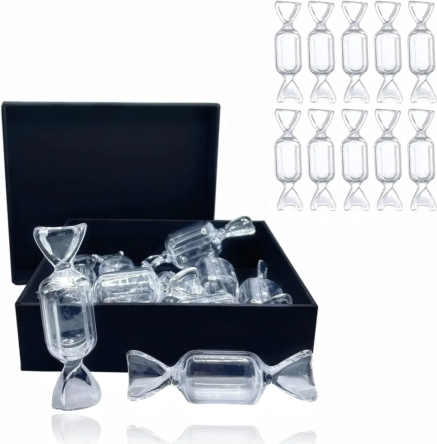 Прозрачные коробки для хранения колец и сережек 1-10 шт