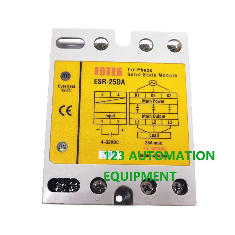 Оригинальное новое трехфазное твердотельное реле FOTEK ESR-25DA 40DA 60DA 80DA 100DA SSR 25A 40A 60A 80A 100A dc В ac