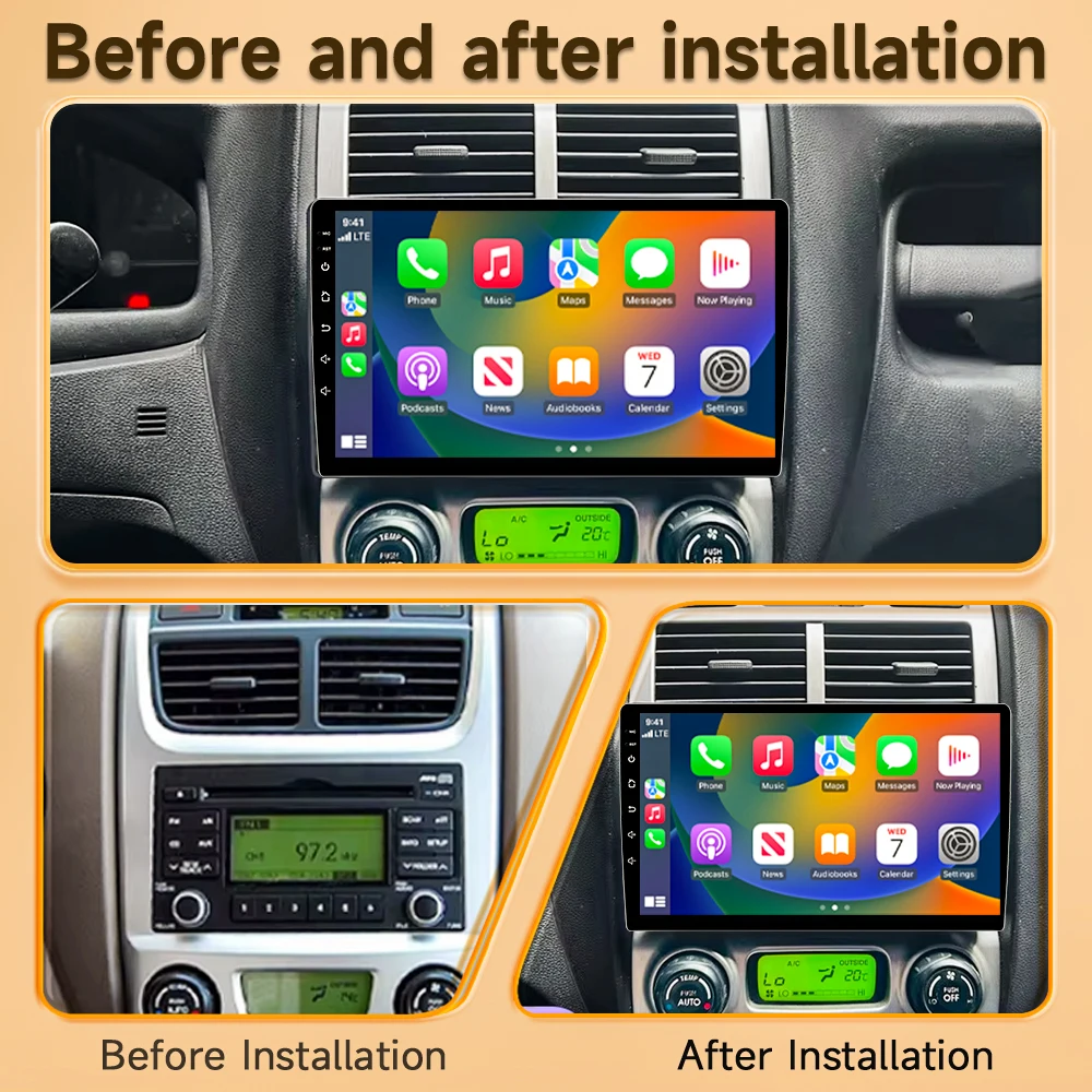 Фото Автомагнитола для Kia Sportage 2 2007-2009 Android 16 с Carplay, Auto, GPS, DVD, 4G, WIFI, без 2DIN №5