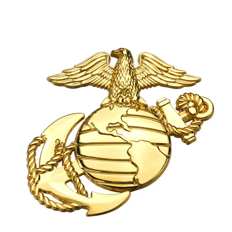 

Золотая USMC США Морская пехота корпус Авто Грузовик кузов крыло Задняя эмблема универсальные аксессуары стикер значок