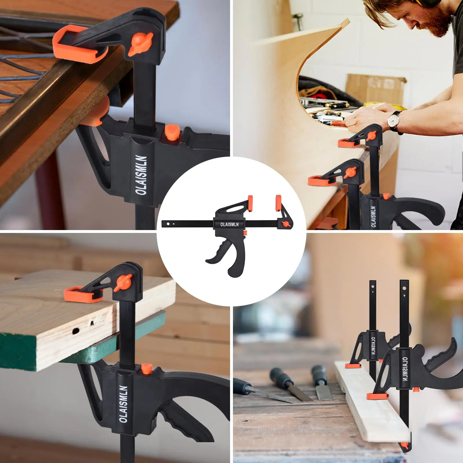 1 Шт. 4-дюймовый F-образный Деревообрабатывающий Зажим Быстроразъемные Губки