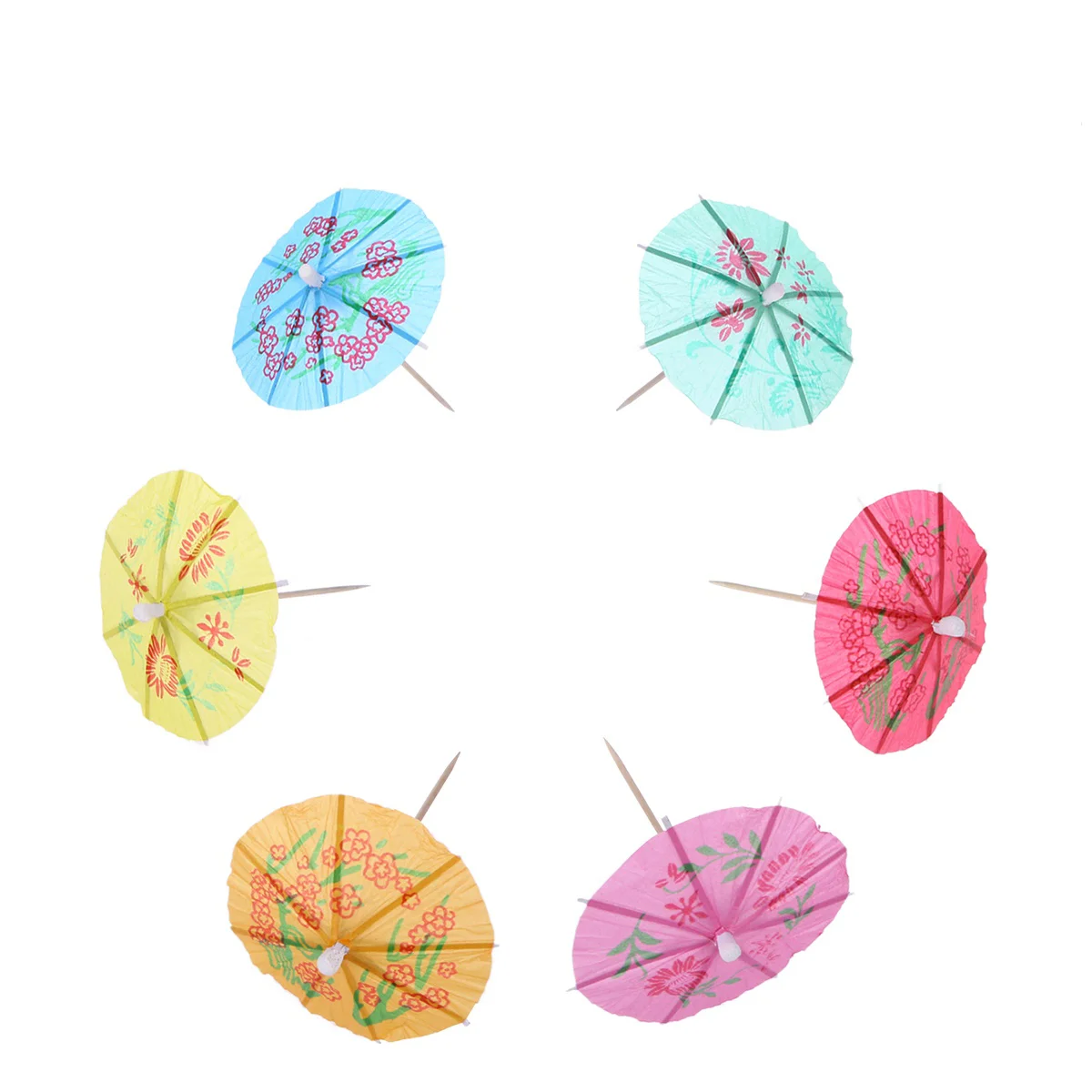 

Picks Umbrellas Cocktail Drink Summer Cupcake Toothpicks Fruit Party Dessert Toppers Umbrella Elegant Paper Beach Appetizers