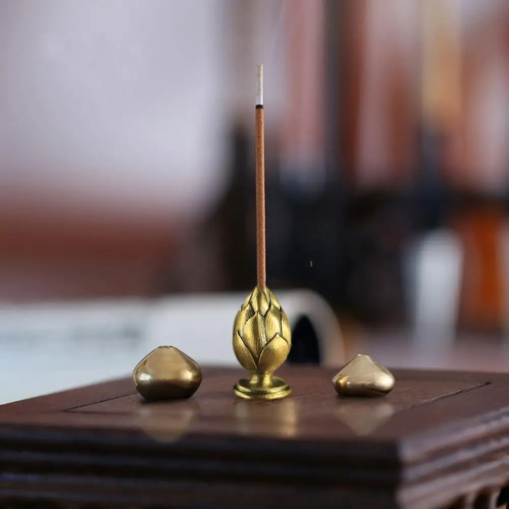

Incense Burner Holder Decorative Dark Brass Color Handcrafted Beautiful Incense Holder Buddhist Supplies مبخرة