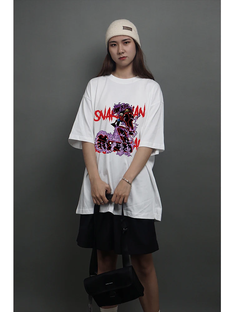 

LockTheIdea Luff T Shirt Casual Tshirt O Neck Streetwear Man T-Shirt Anime Top Tees Harajuku Cartoon T-shirt Women Summer NEW