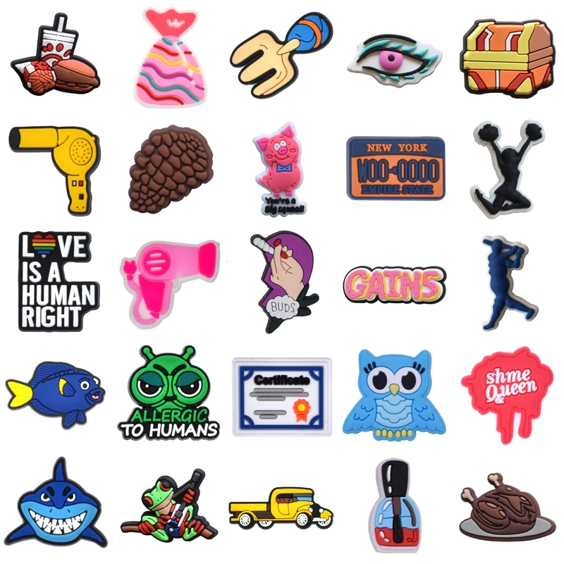 

Shoe Charms Women Charm Boy Decorations for Crocs Shoes Accessories Kids Set Jeans Girl Wholesale Bulk Men Packs Gifts Para Pins