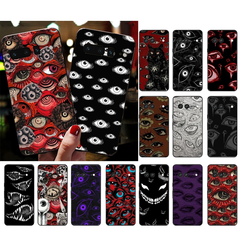 

Phone Case for Google Pixel 7 Pro 7a 6A 6 Pro 5A 4A 3A Pixel 4 XL Pixel 5 6 4 3 XL 3A XL 2 XL Scary Face Eyes Case