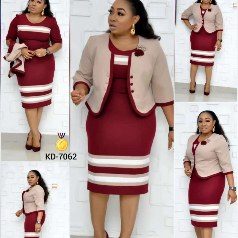

2022 new arrival elegent fashion style african women plus size dress 2XL-6XL
