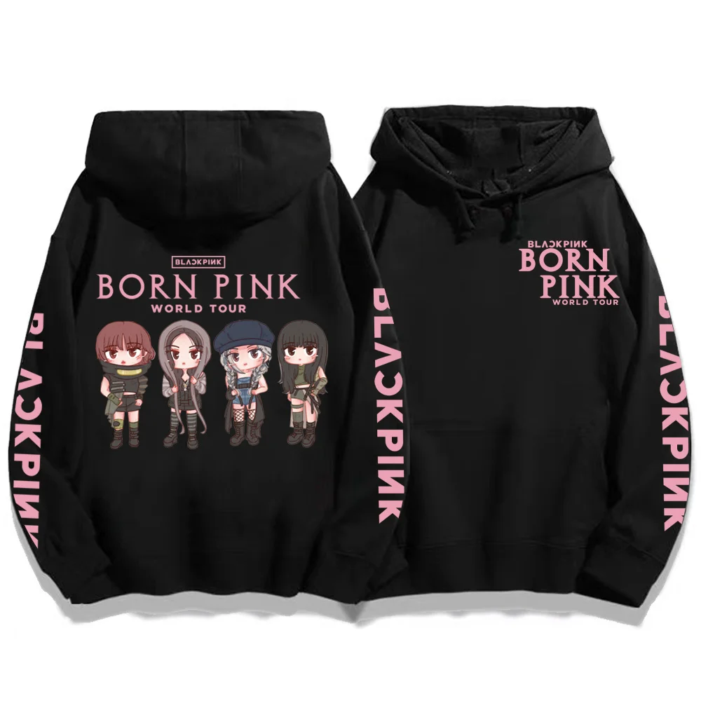 

Kpop Born Pink Sweatsirts Cute rapic Printed Pullovers Lon Sleeve Winter Casual Warm ded Tops Women irls dies