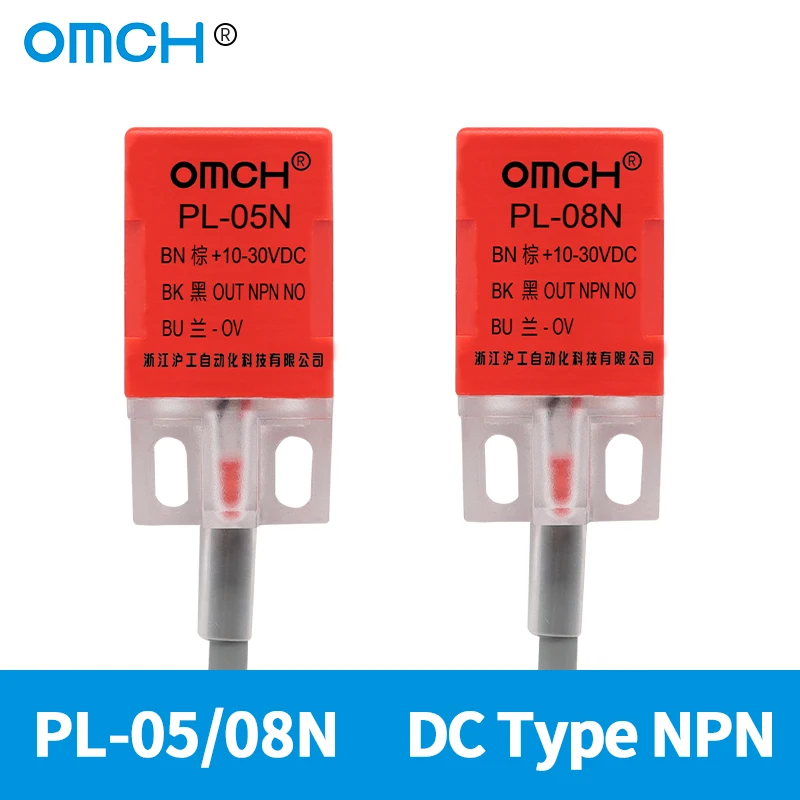 OMCH 3D Printer DIY PL-05/08 Serise Square Inductive Proximity Sensor Switch Detector Bed Leveling Probe NPN NC DC 10-30V