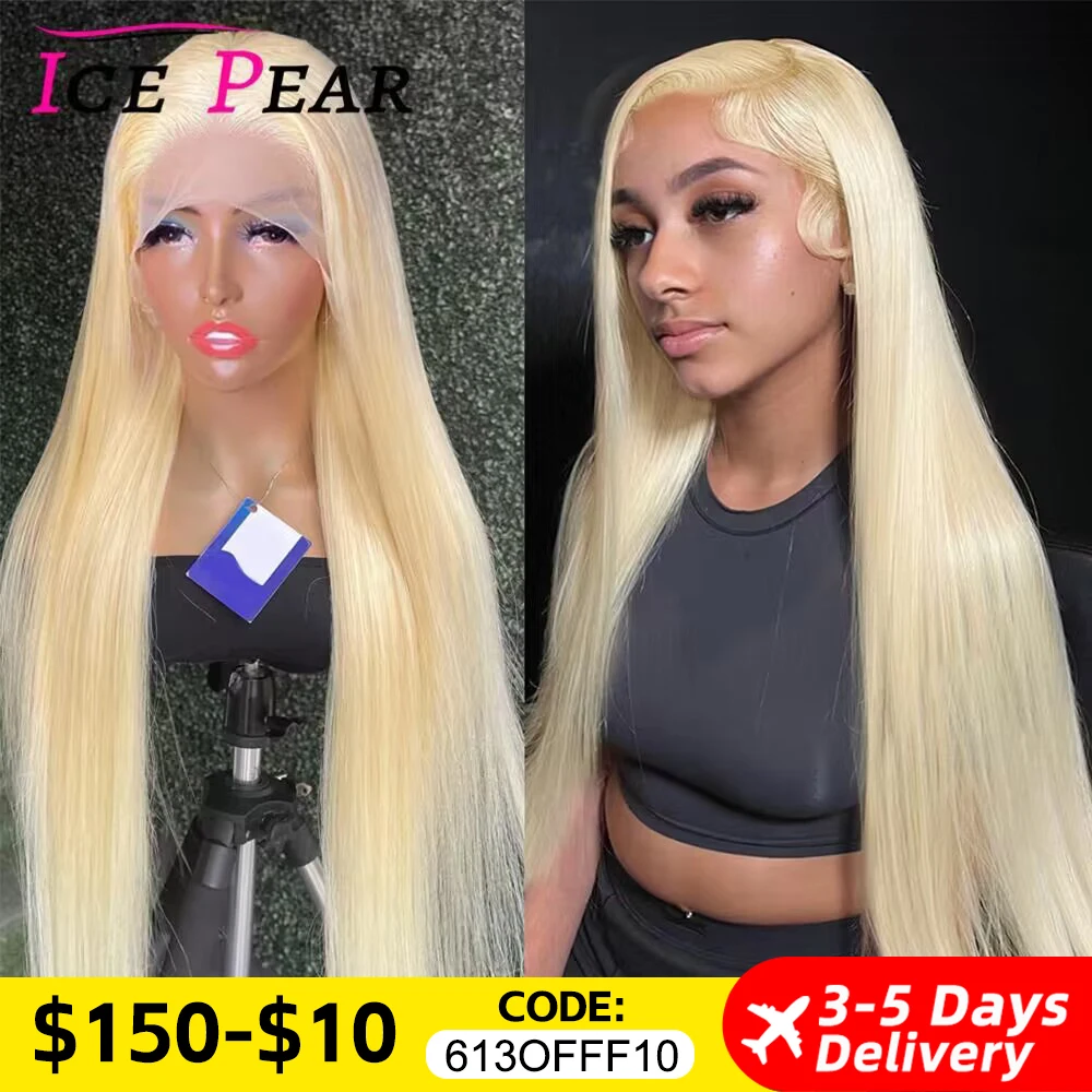 

Blonde Lace Front Human Hair Wig 13x4 HD Transparent Lace Front Wig Brazilian Bone Straight Human Hair Wigs 613 Lace Front Wigs
