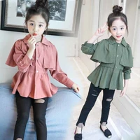 english style thin trench 2022 new childrens kawaii clothing windbreaker kids baby spring autumn coat toddler girls jackets
