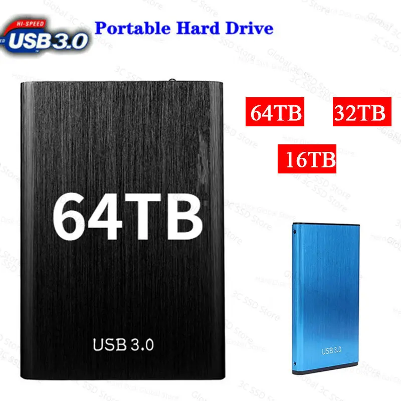 Original Portable External Hard Drive Disks USB 3.1 64TB SSD Solid State Drives For PC Laptop Computer Storage Device