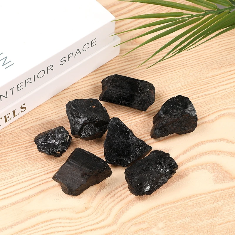 

Natural Black Tourmaline Gravel Raw Gemstone Mineral Specimen Irregular Crystal Healing Advanced Collection Eliminate Magnetism