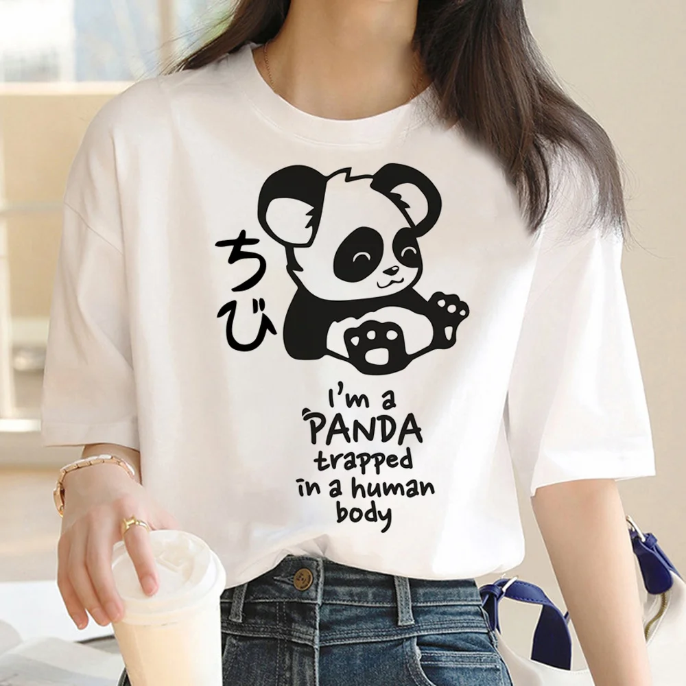 

Panda Print top women summer top girl funny streetwear harajuku clothes