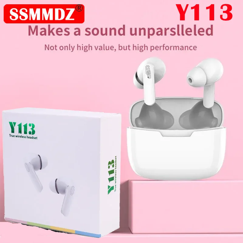 

Tws Fone Bluetooth Headphones Y113 Wireless Headset Noise Cancelling Sport Earphone Touch Control Hifi Stereo Earbud for Xiaomi