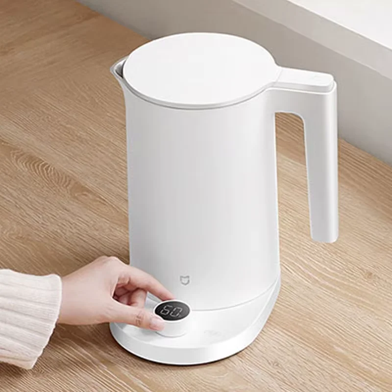 Фото Умный электрический чайник XIAOMI MIJIA 2 Pro: быстрое нагревание, нержавеющая сталь, LED-дисплей, интеллектуальный контроль температуры №3