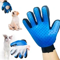 1pcs pet hair grooming soft tpr gloves for dogs cat hair deshedding hair remover gloves for dogscats bath cleaning massage