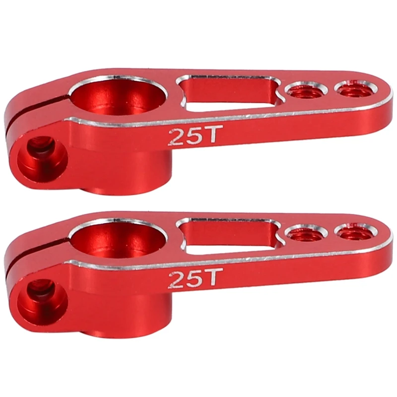 

Рулевой сервопривод из алюминиевого сплава 25T 31 мм для радиоуправляемой машинки, красный, 2 шт.