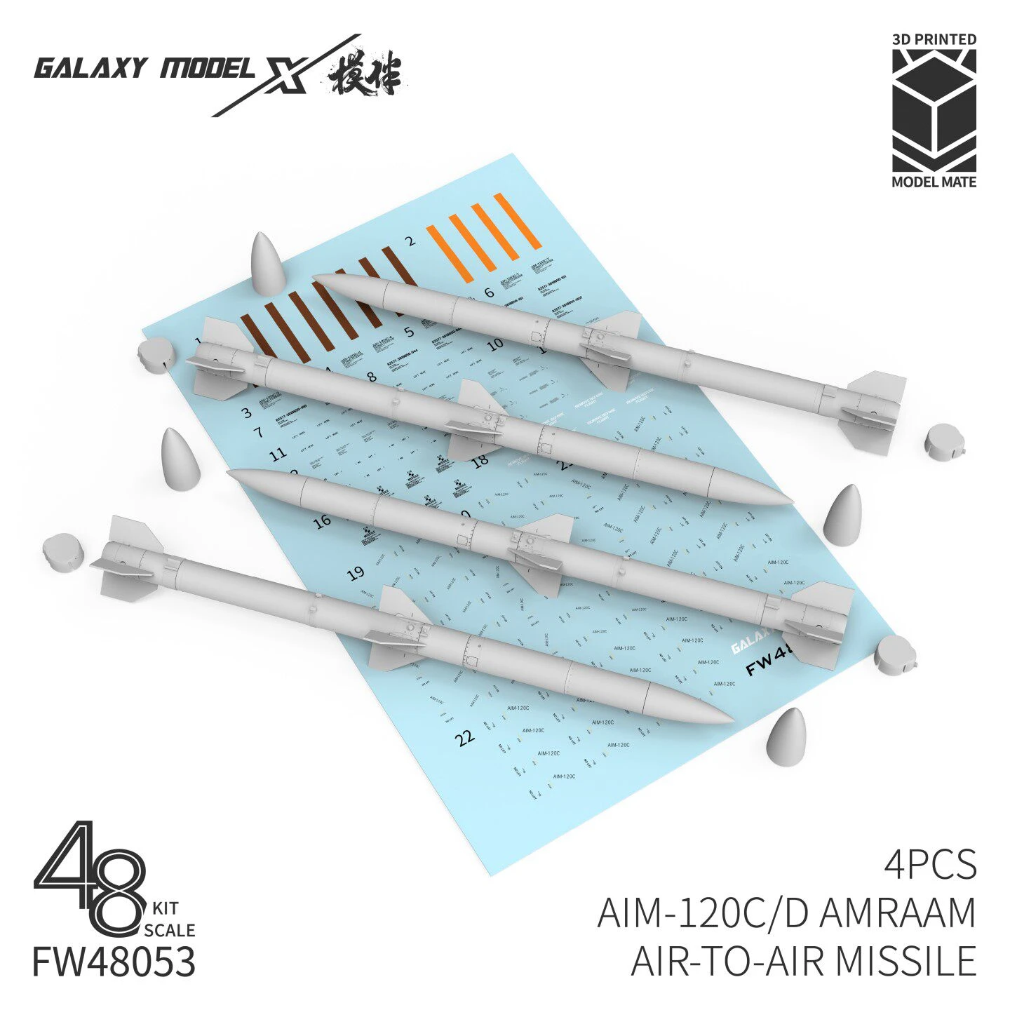 Фото Galaxy 1/48 AIM-120A/B AIM-120C/D AMRAAM Комплект ракет 