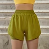 2023 Summer Yoga Shorts Women Fitness Running Fake Two Piece Shorts Mini Gym Sporty Breathable Quick Dry 5