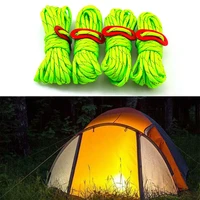 8pcs guy rope reflective 4m cord lines with runners tent camping guide green tent accessories for camping hiking equipments