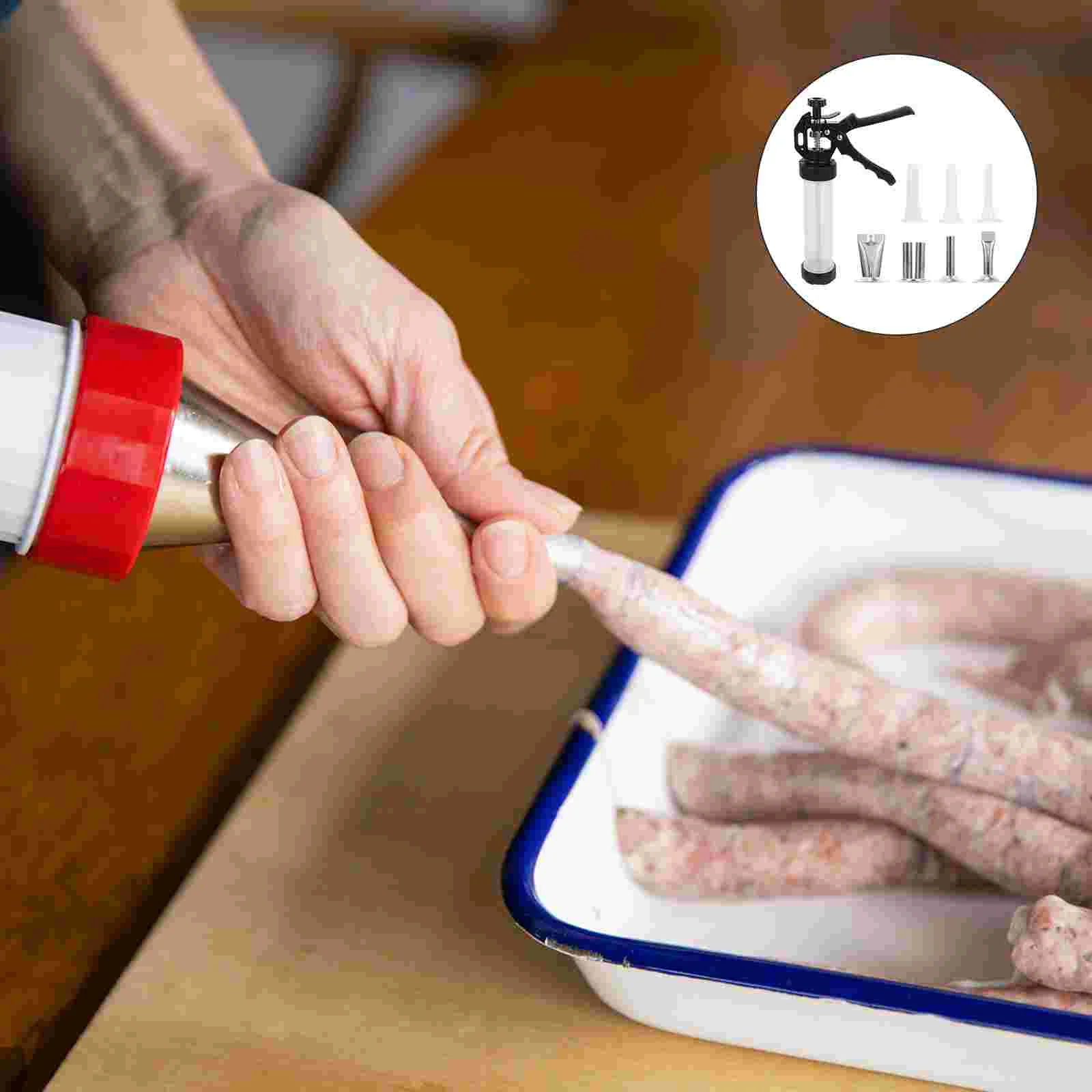 

Sausage Stuffer Maker Useful Whelping Kit Filler Plastic Tube Processing Supplies Home Filling Kitchen utensil