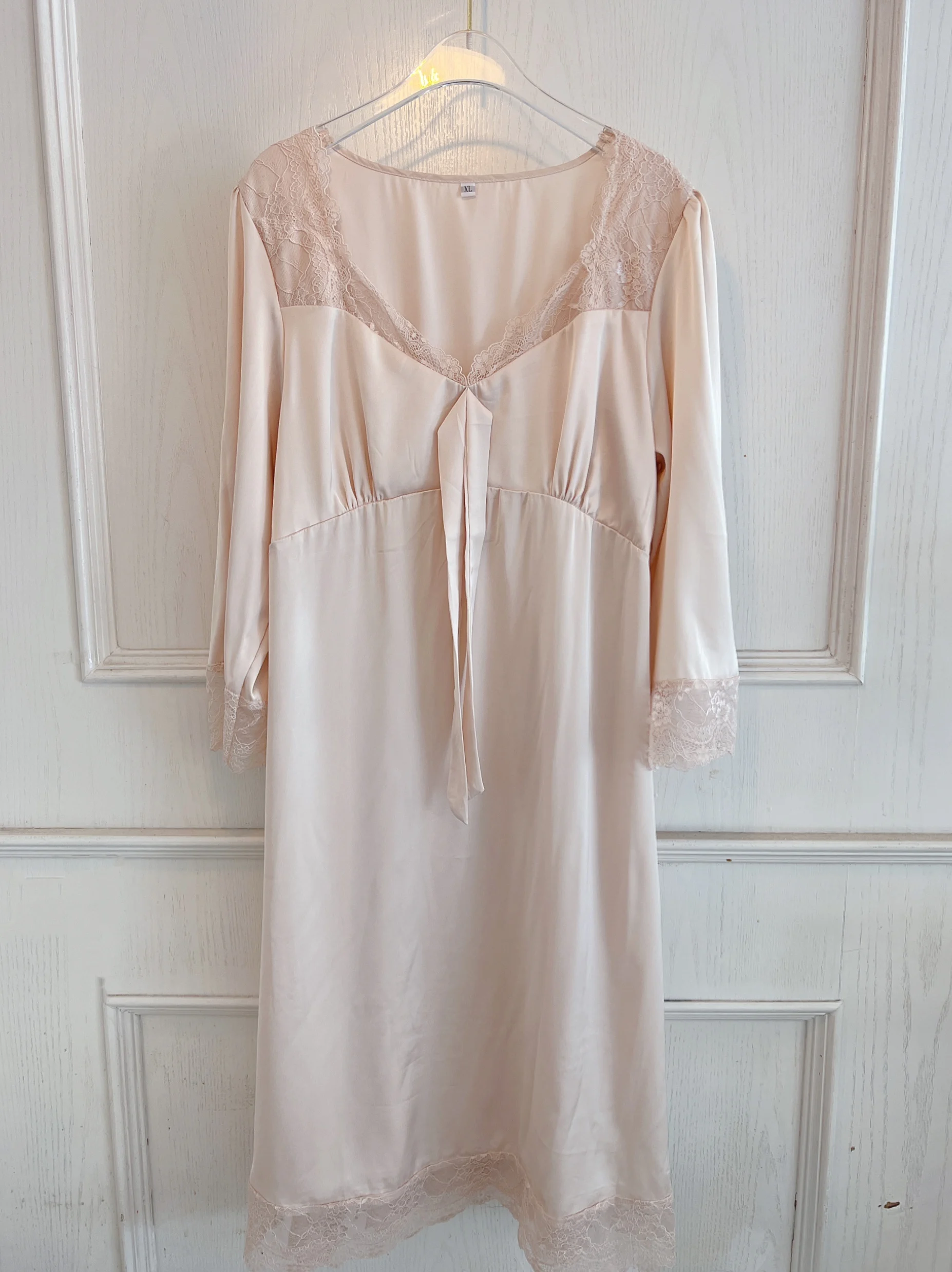 Роскошная светильник нная Летняя женская кружевная ночная рубашка дворца с