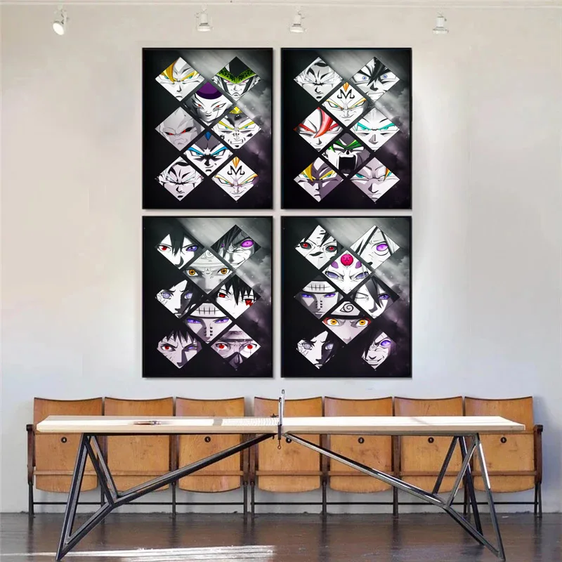 

Japanese Anime Naruto Uzumaki Abstract Canvas Painting Naruto Dragon Ball Sharp Eyes Posters and Prints Wall Pictures for Decor